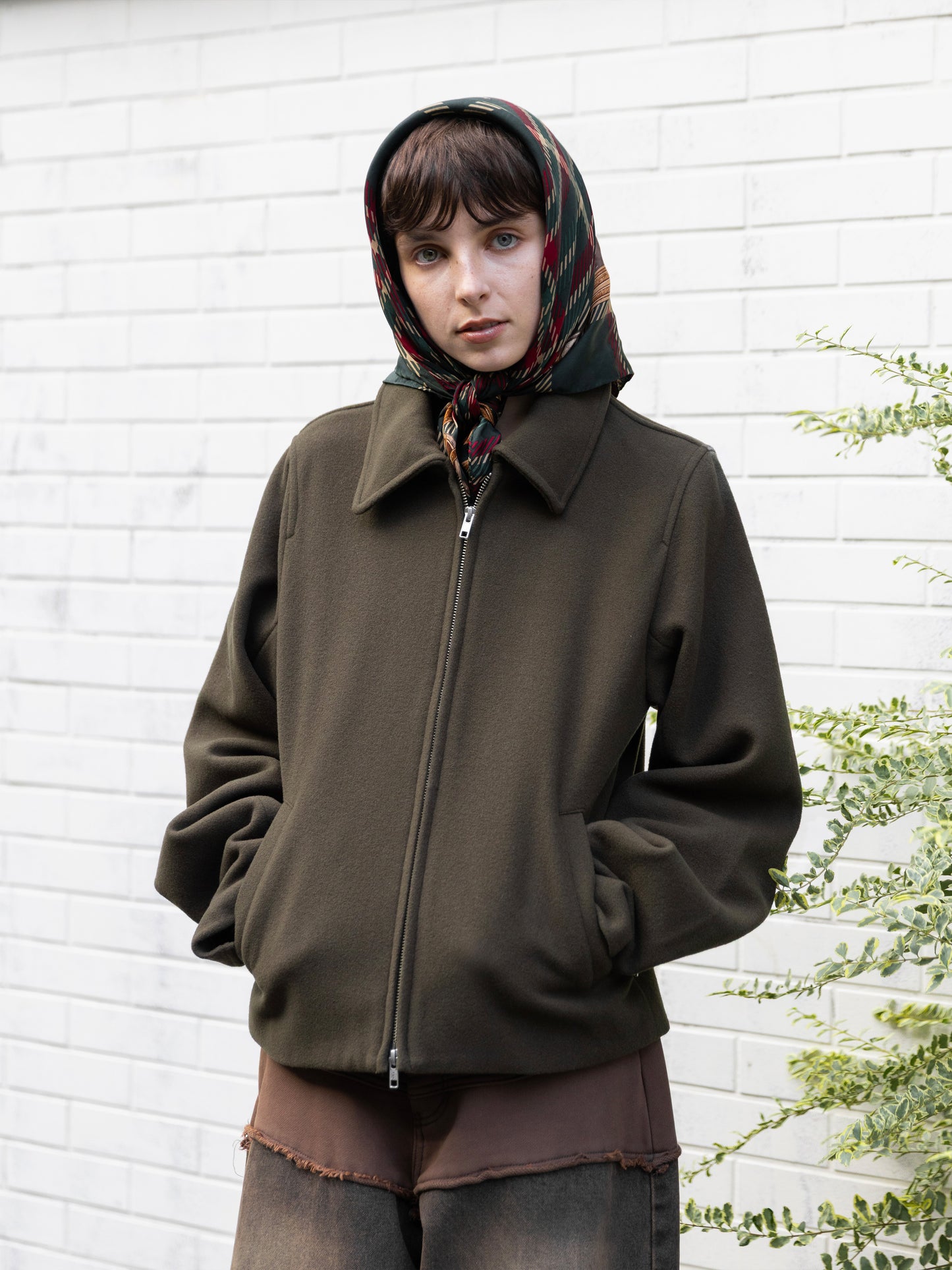 REFINED WOOL SHORT BLOUSON / KHAKI