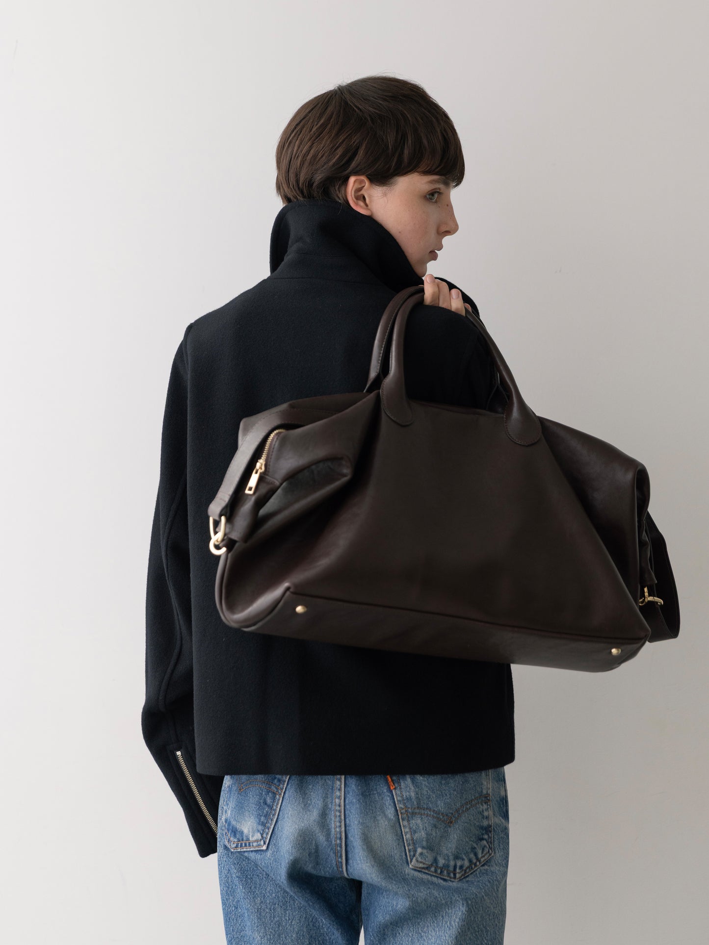 REFINED WOOL SHORT BLOUSON / BLACK