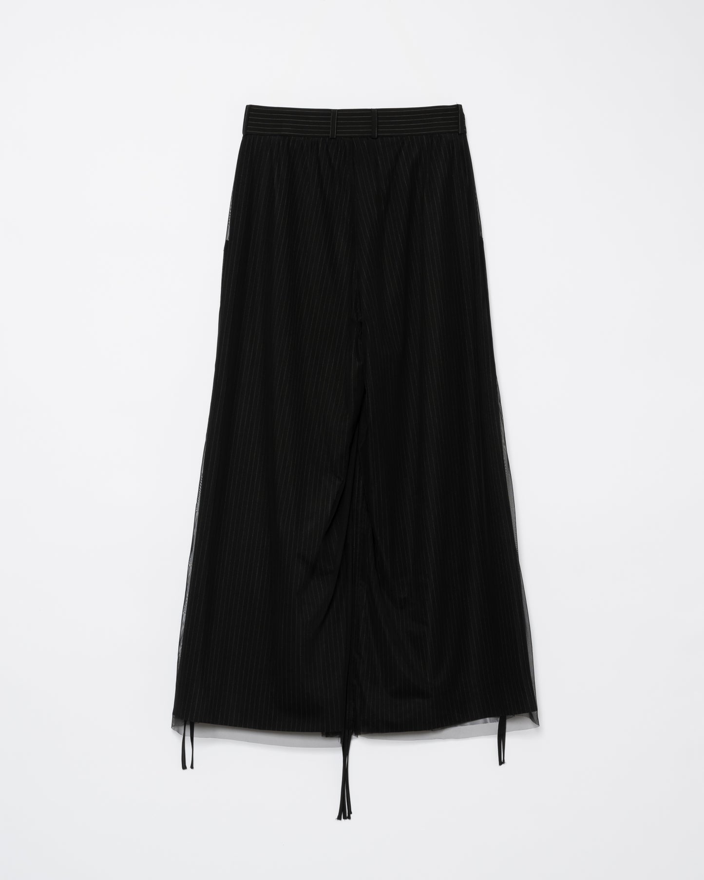 Tulle Layered Modular Stripe Slacks