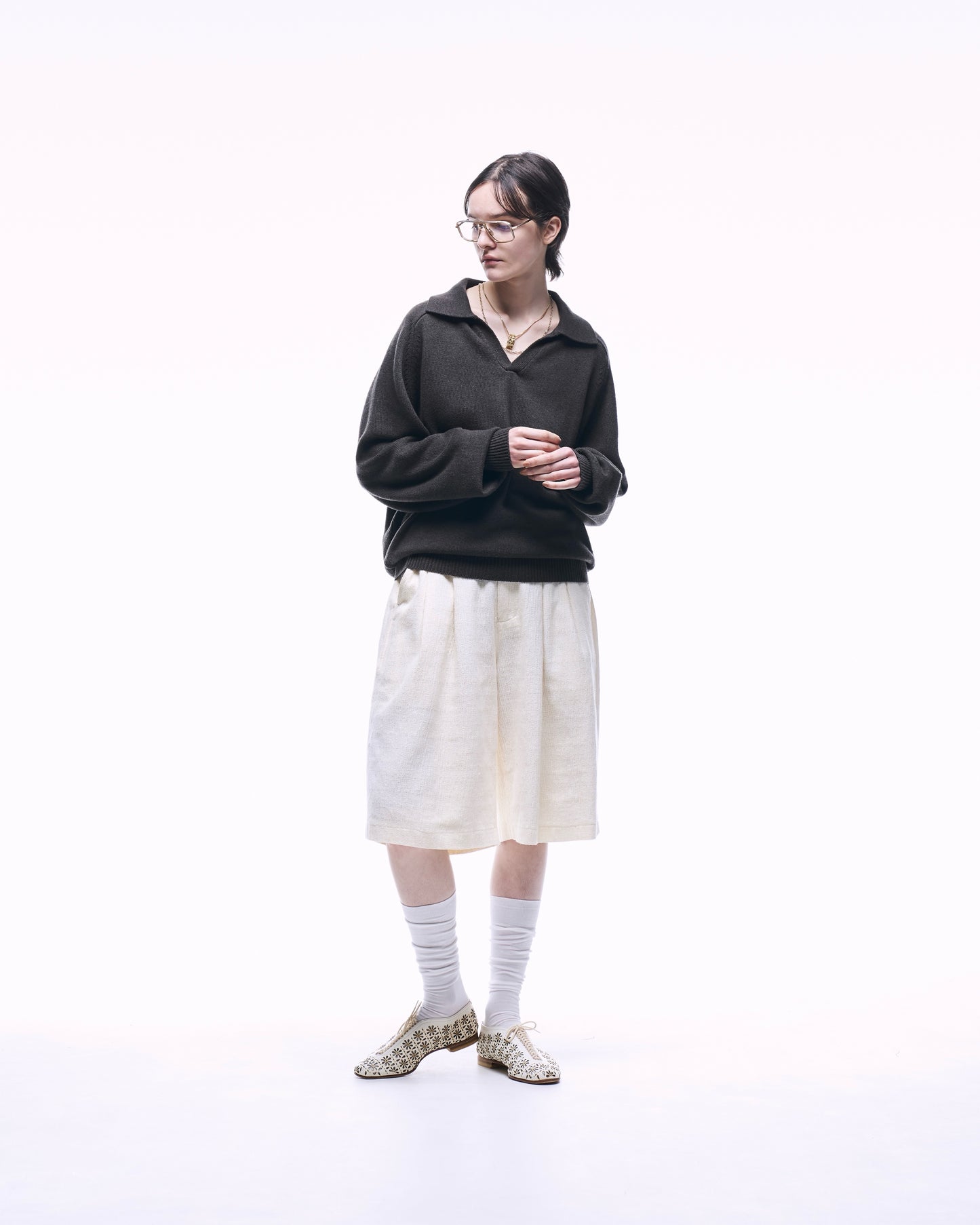 COTTON WOOL SKIPPER KNIT POLO