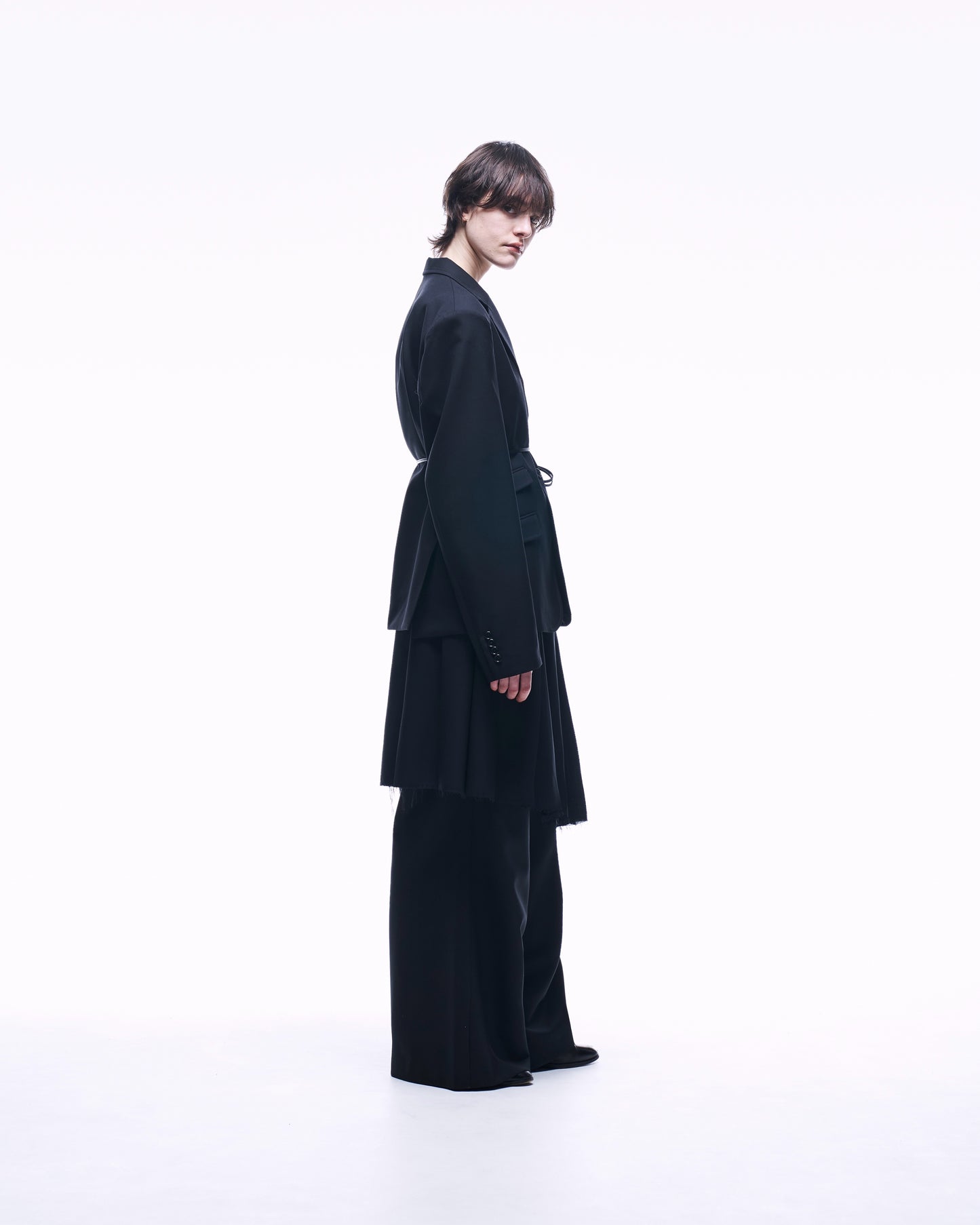 2TUCK WIDE STRAIGHT WOOL TROUSERS