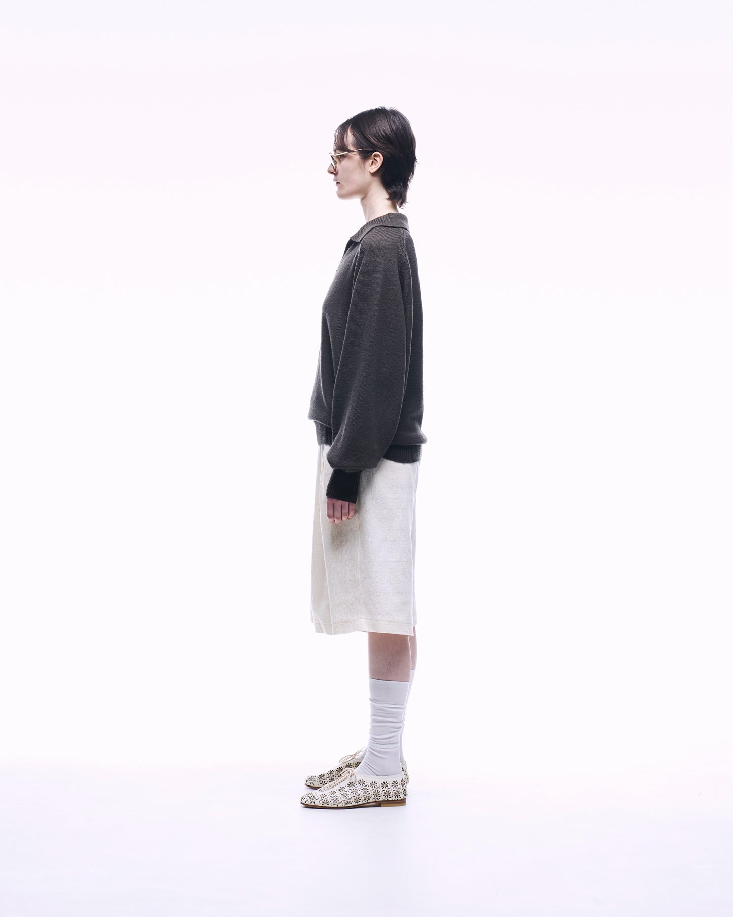COTTON WOOL SKIPPER KNIT POLO