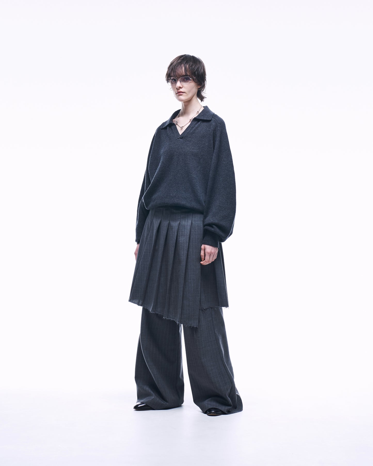 COTTON WOOL SKIPPER KNIT POLO