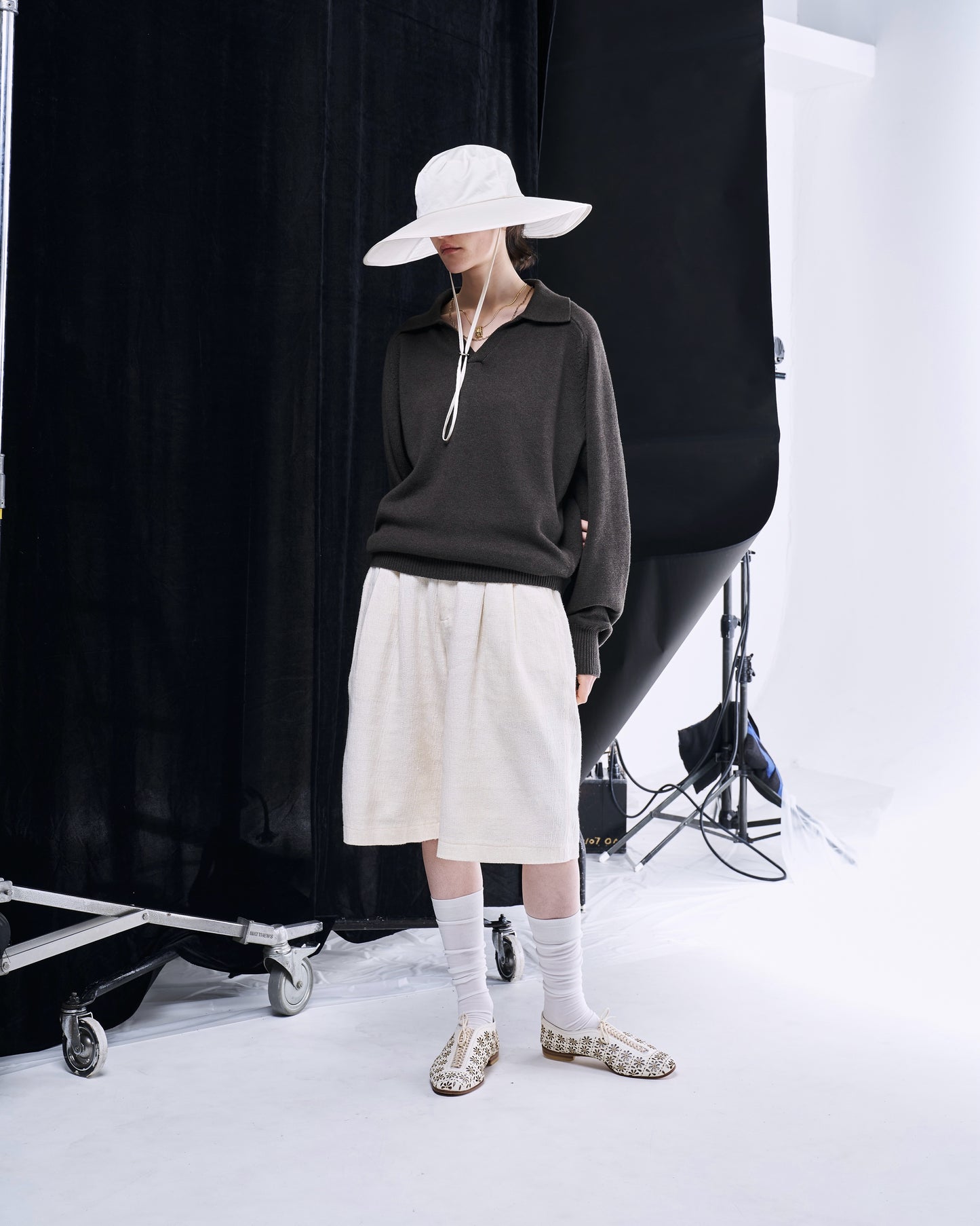 COTTON WOOL SKIPPER KNIT POLO