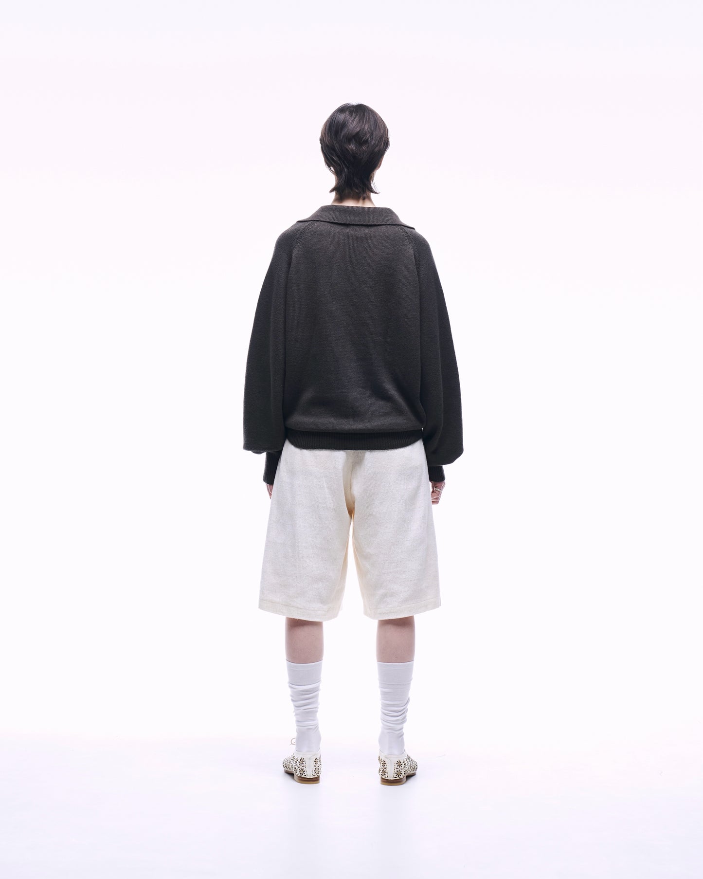 COTTON WOOL SKIPPER KNIT POLO