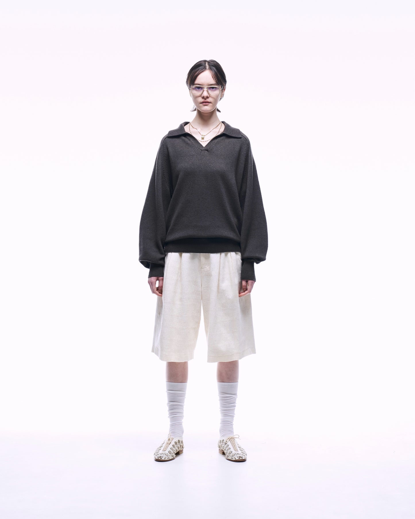 COTTON WOOL SKIPPER KNIT POLO