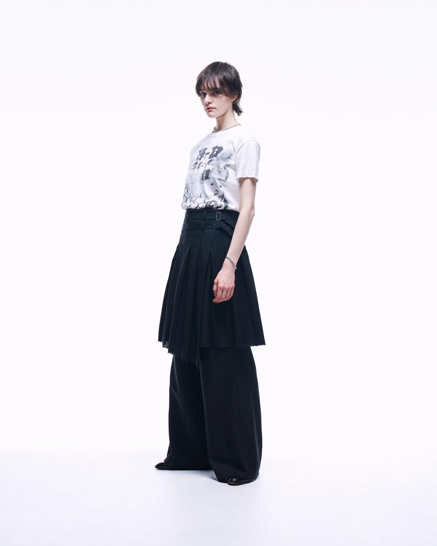 2TUCK WIDE STRAIGHT WOOL TROUSERS