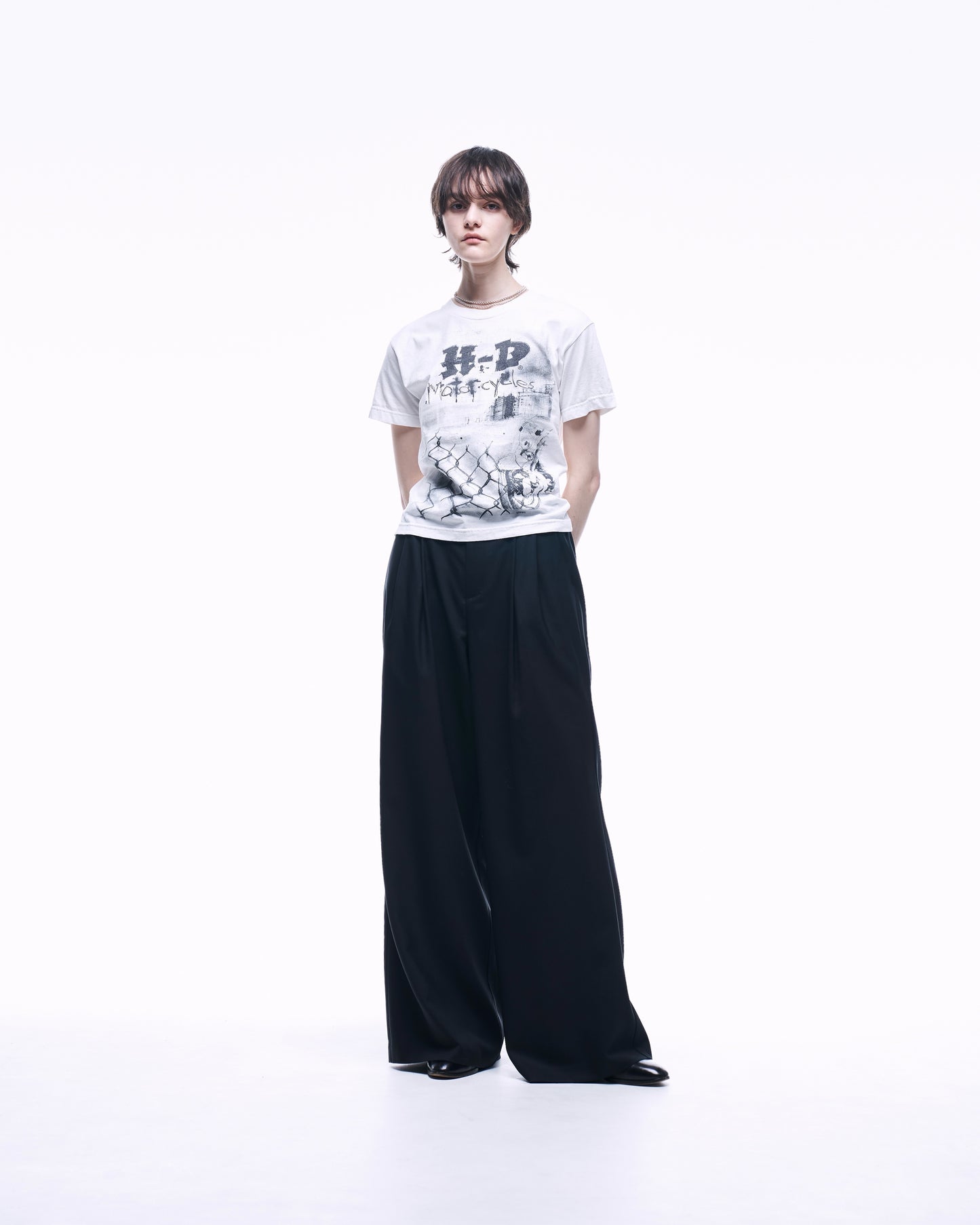 2TUCK WIDE STRAIGHT WOOL TROUSERS