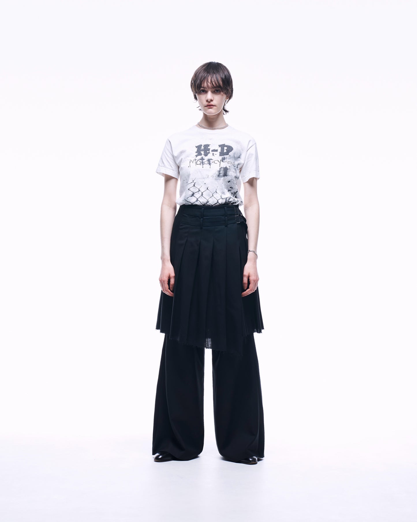 2TUCK WIDE STRAIGHT WOOL TROUSERS