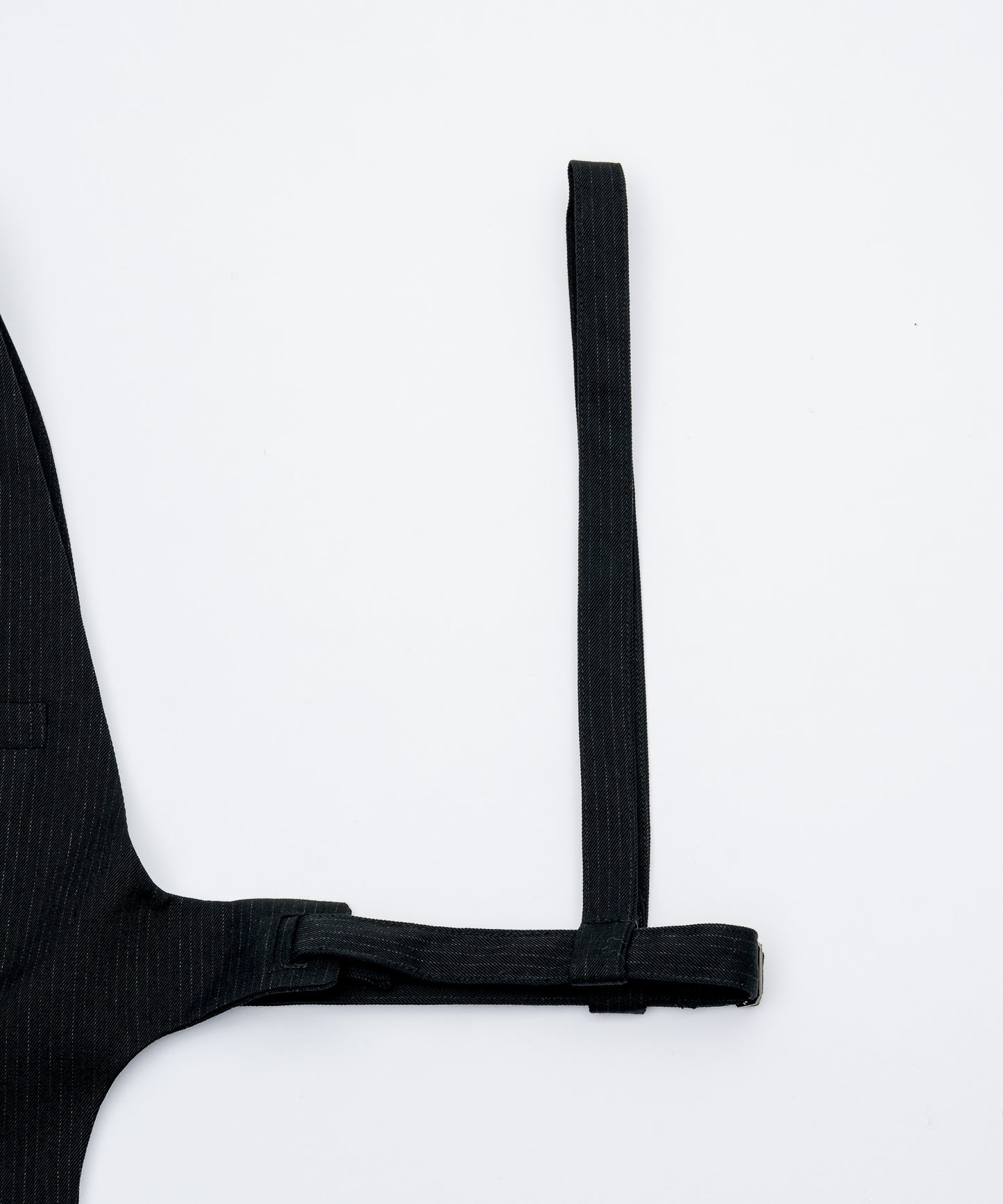 ONE SHOULDER HARNESS VEST (STRIPED)