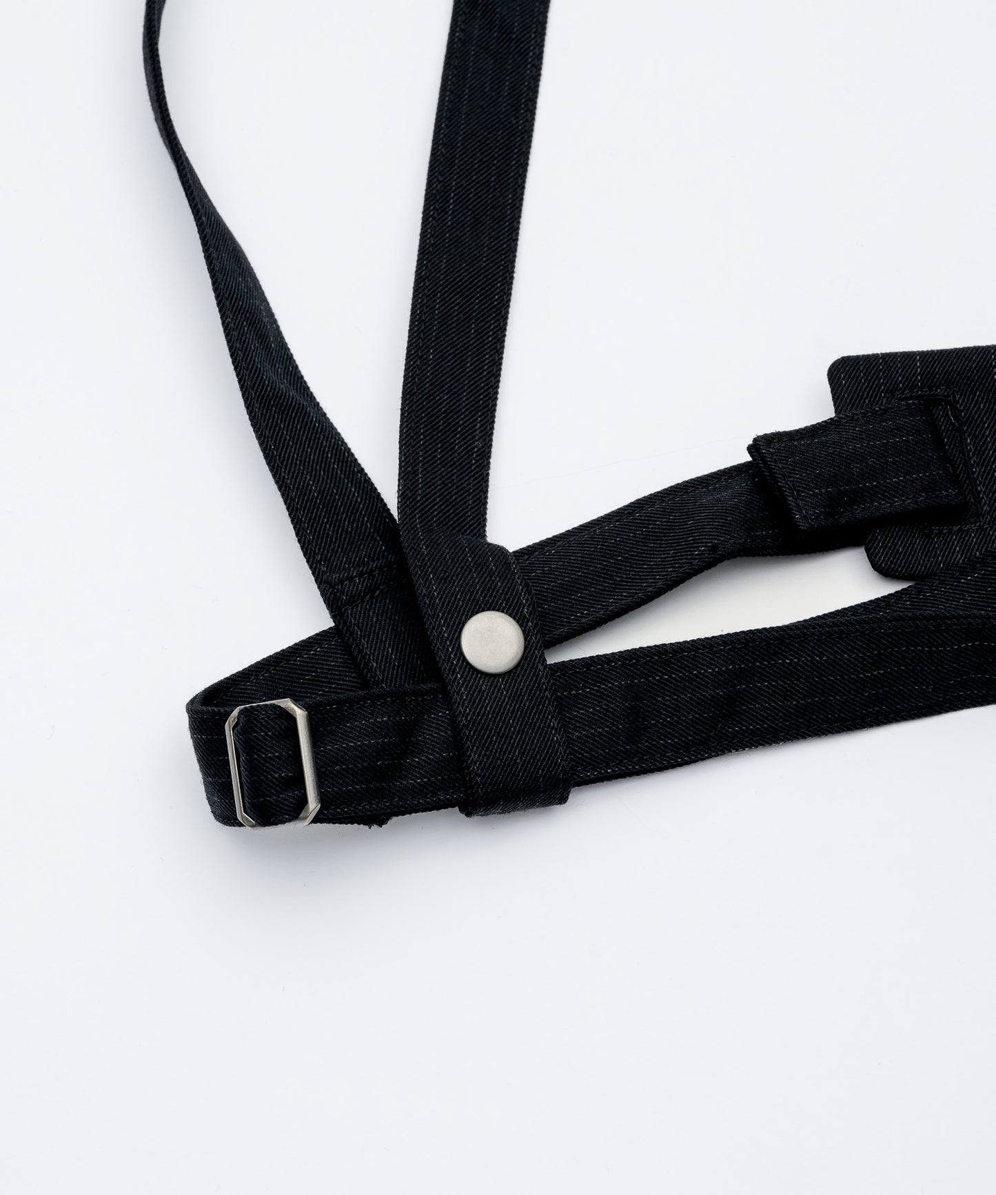 ONE SHOULDER HARNESS VEST (STRIPED)