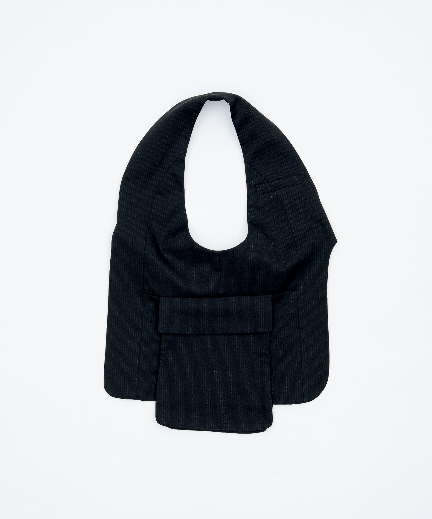 ONE SHOULDER HARNESS VEST (STRIPED)