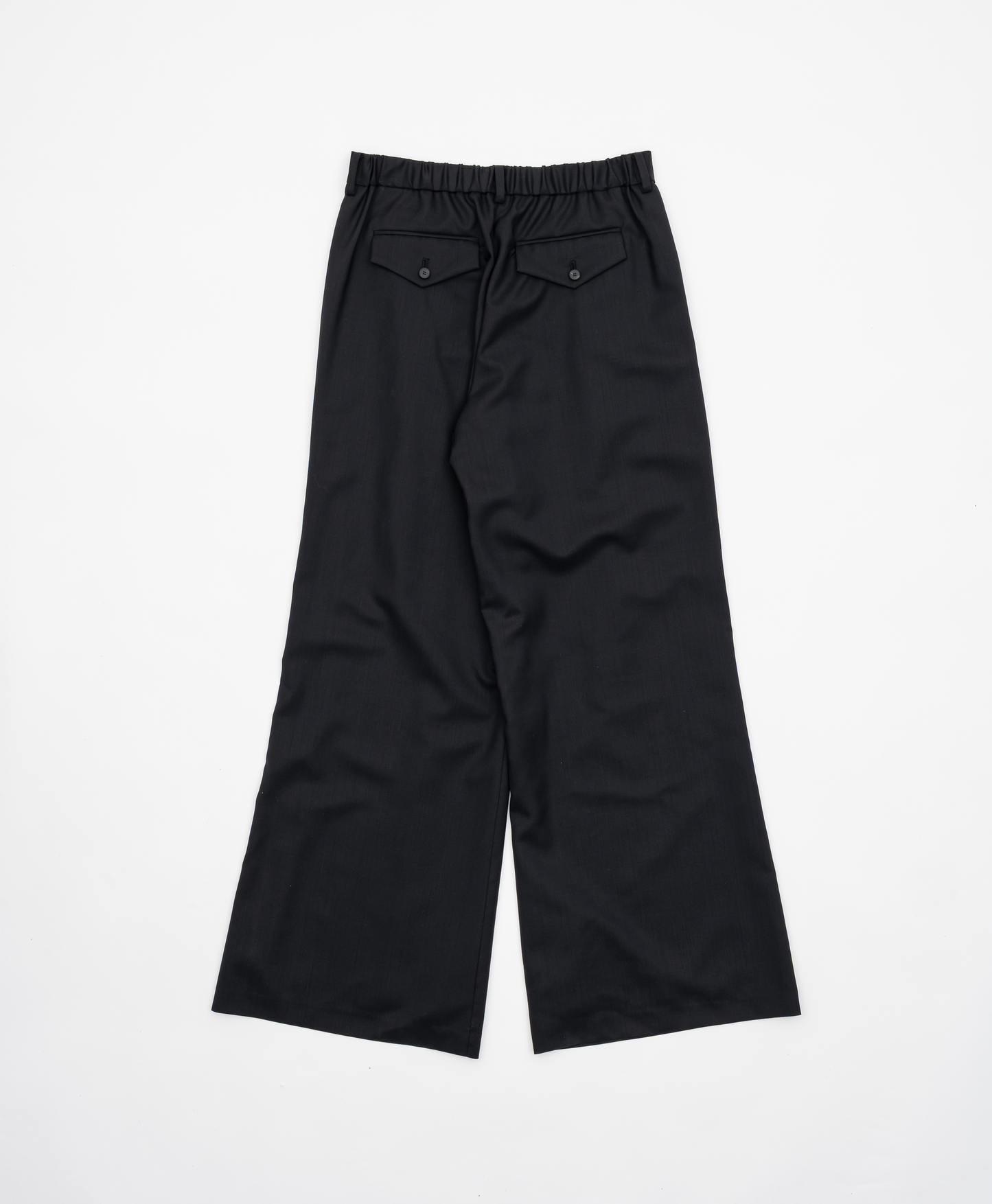 2TUCK WIDE STRAIGHT WOOL TROUSERS