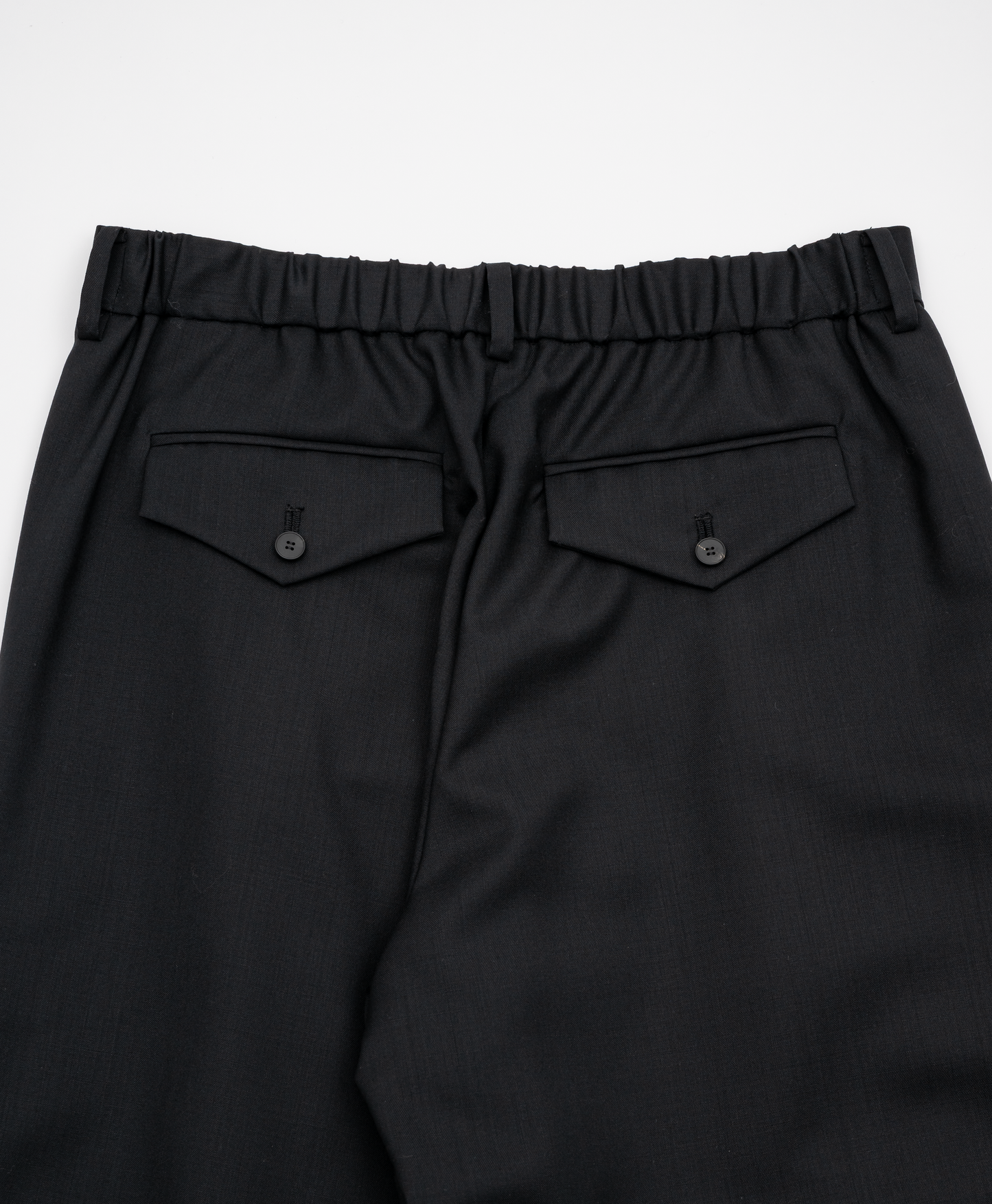 2TUCK WIDE STRAIGHT WOOL TROUSERS