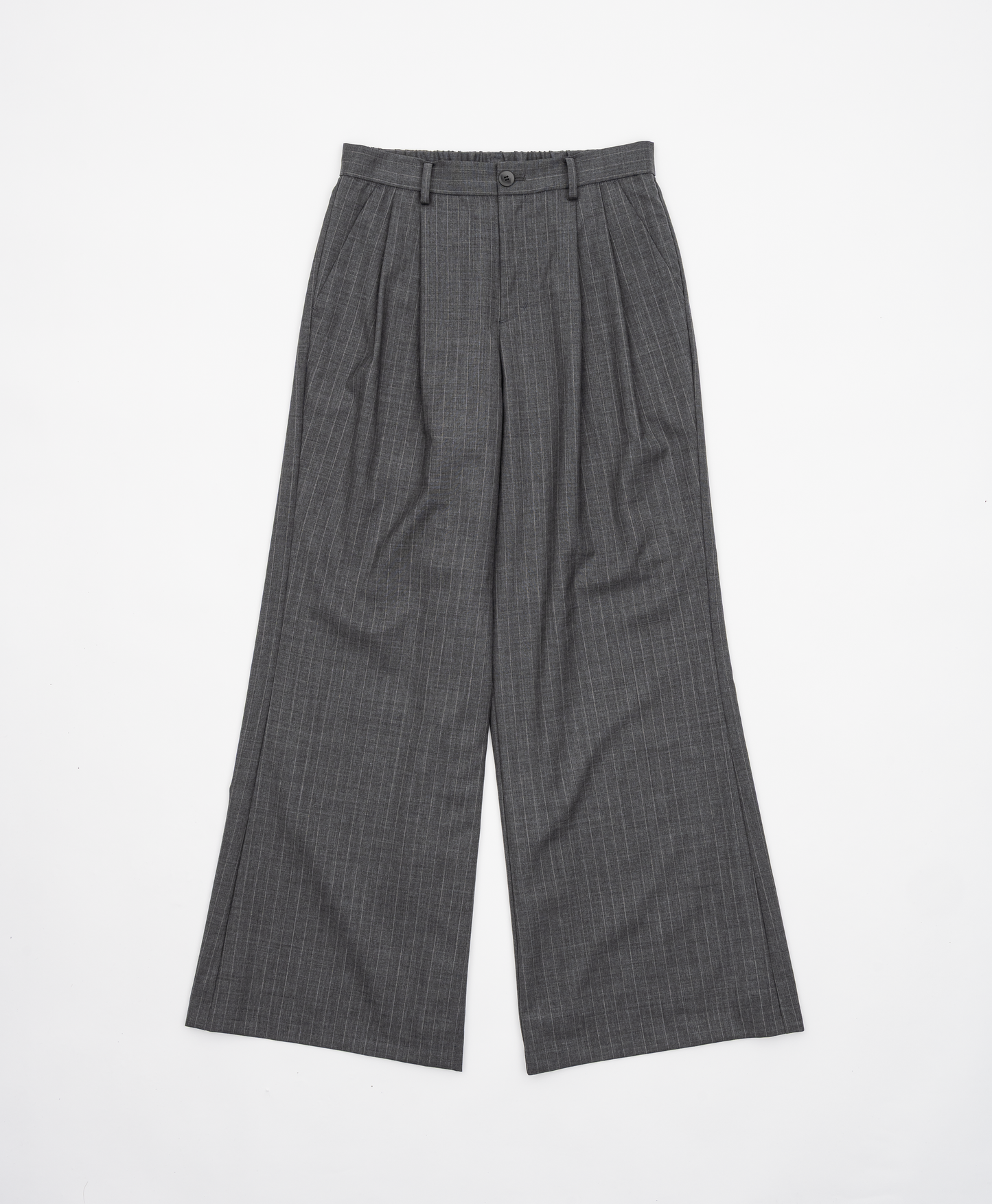 2TUCK WIDE STRAIGHT WOOL TROUSERS