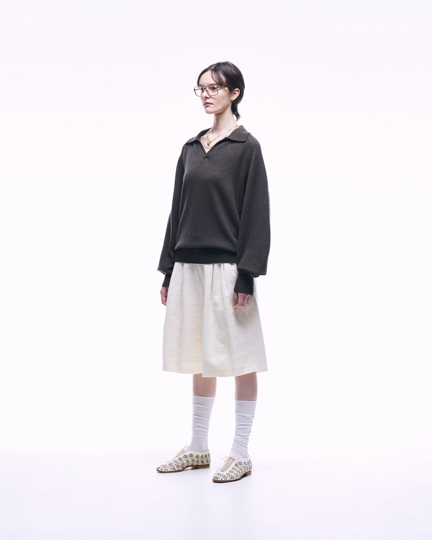 COTTON WOOL SKIPPER KNIT POLO