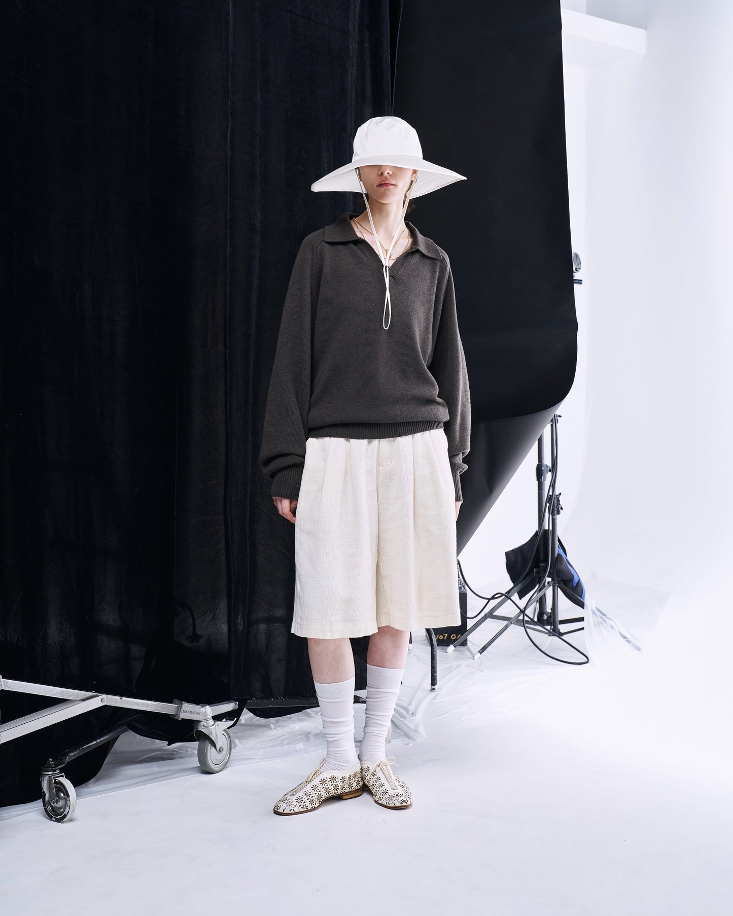 COTTON WOOL SKIPPER KNIT POLO