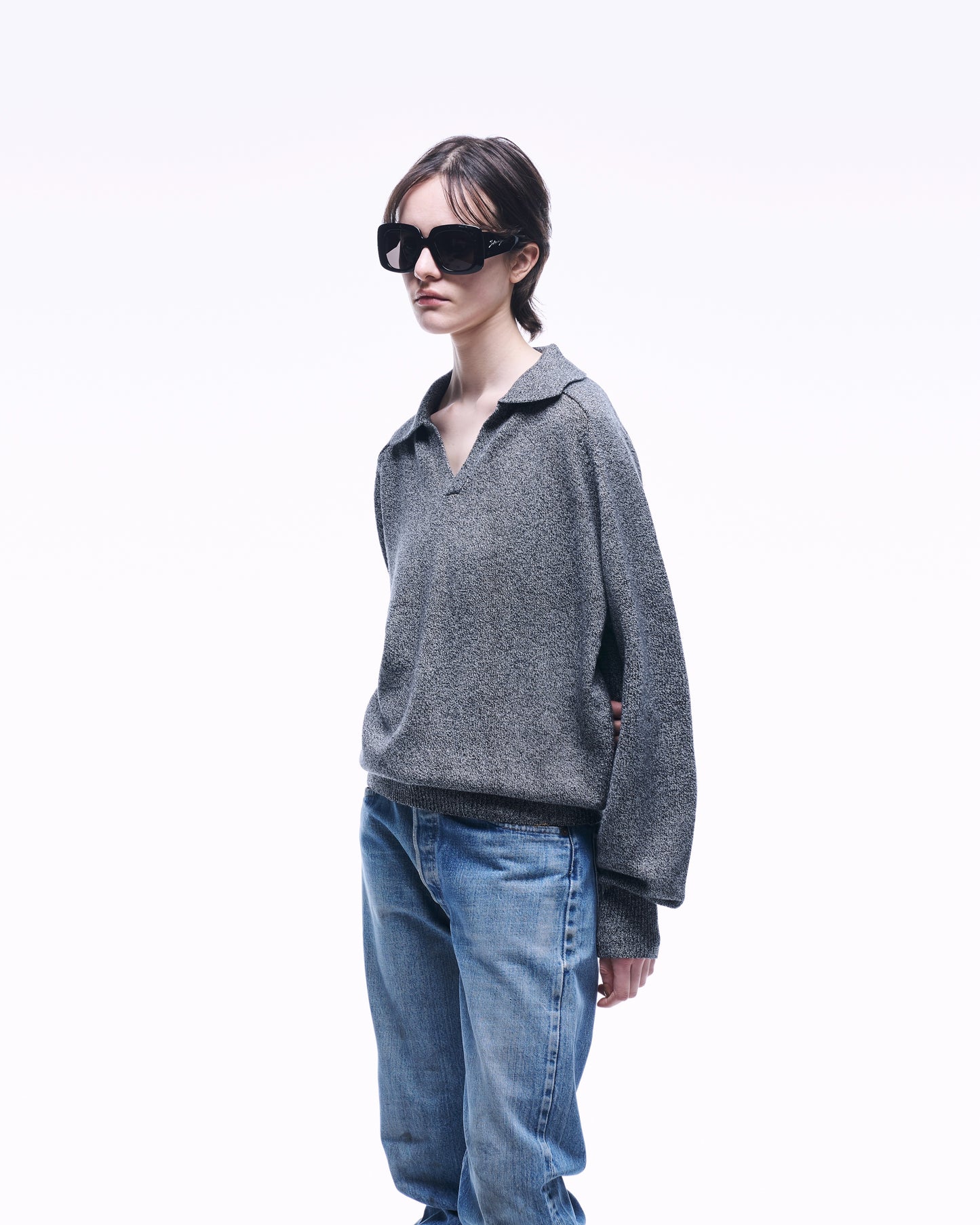 COTTON WOOL SKIPPER KNIT POLO