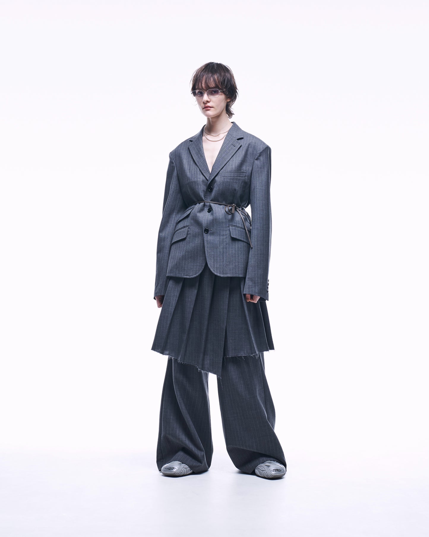 2TUCK WIDE STRAIGHT WOOL TROUSERS