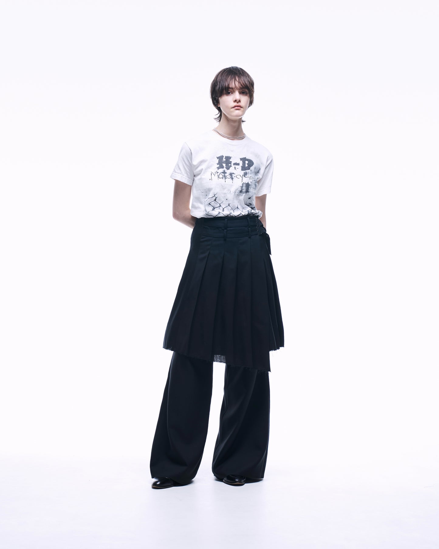2TUCK WIDE STRAIGHT WOOL TROUSERS