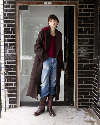 Double-Breasted Maxi Wool Coat