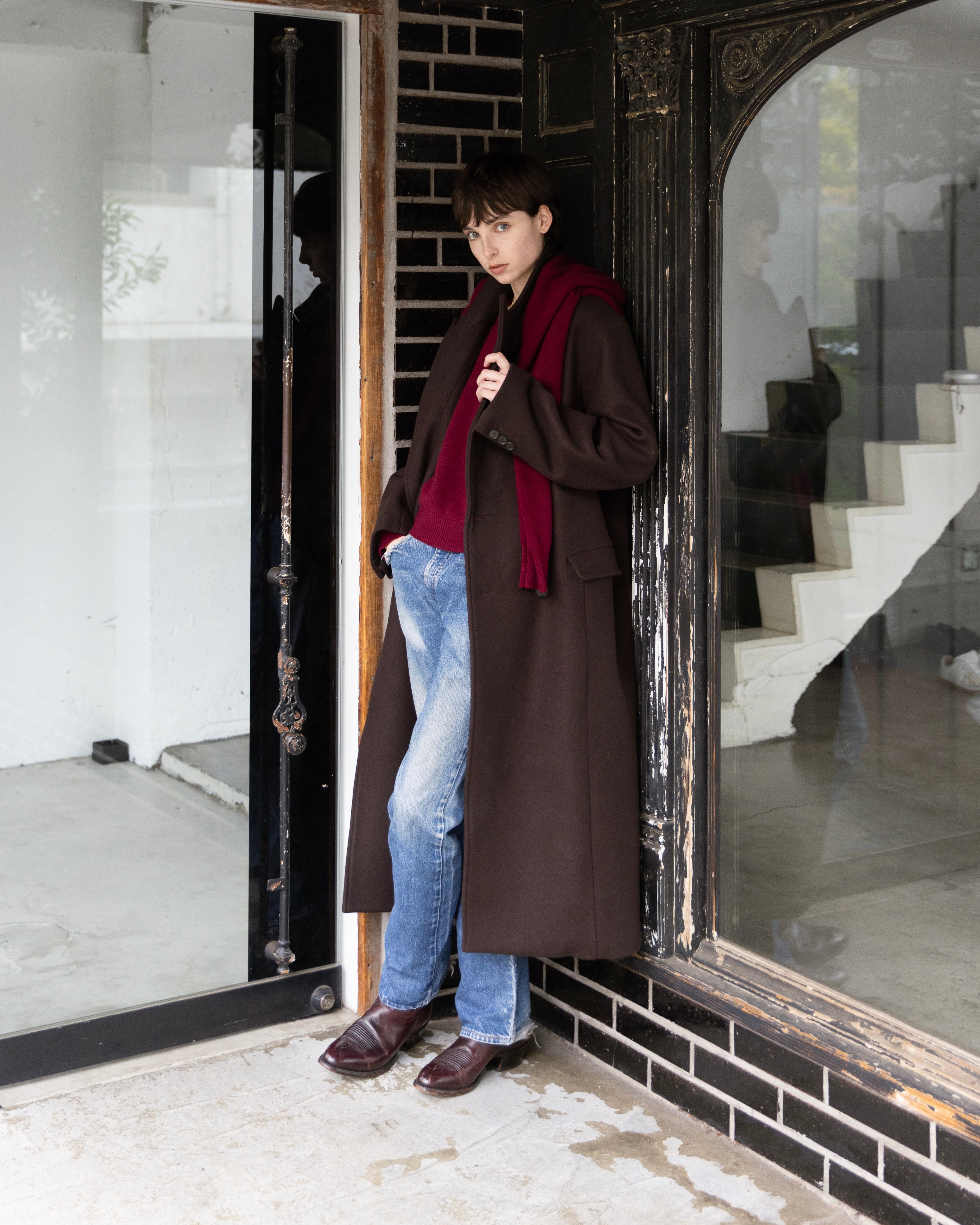 DOUBLE-BREASTED MAXI WOOL COAT – ILEAN