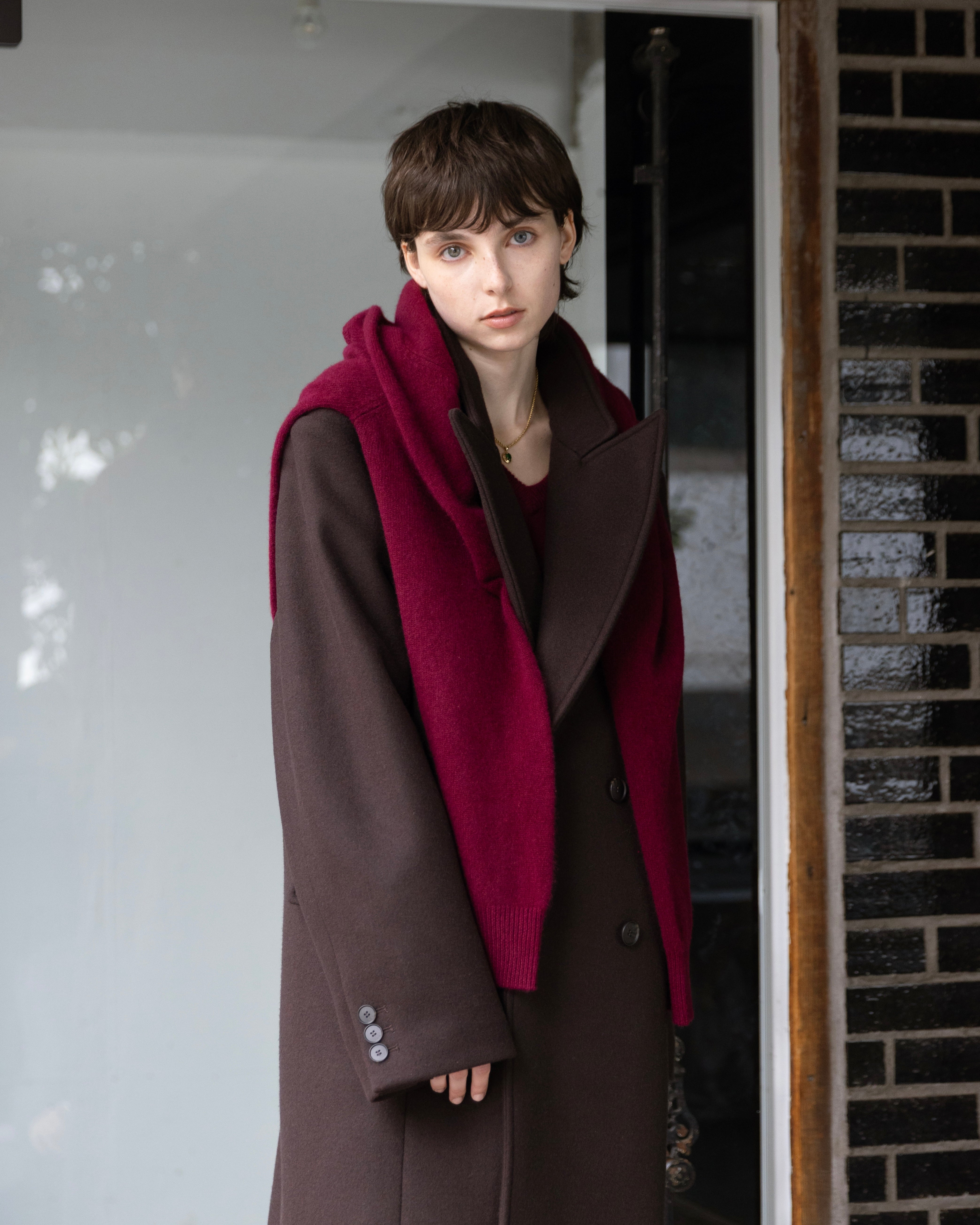 ilean DOUBLE-BREASTED WOOL COAT サイズ2 DOUBLE-BREASTED MAXI WOOL COAT – ILEAN
