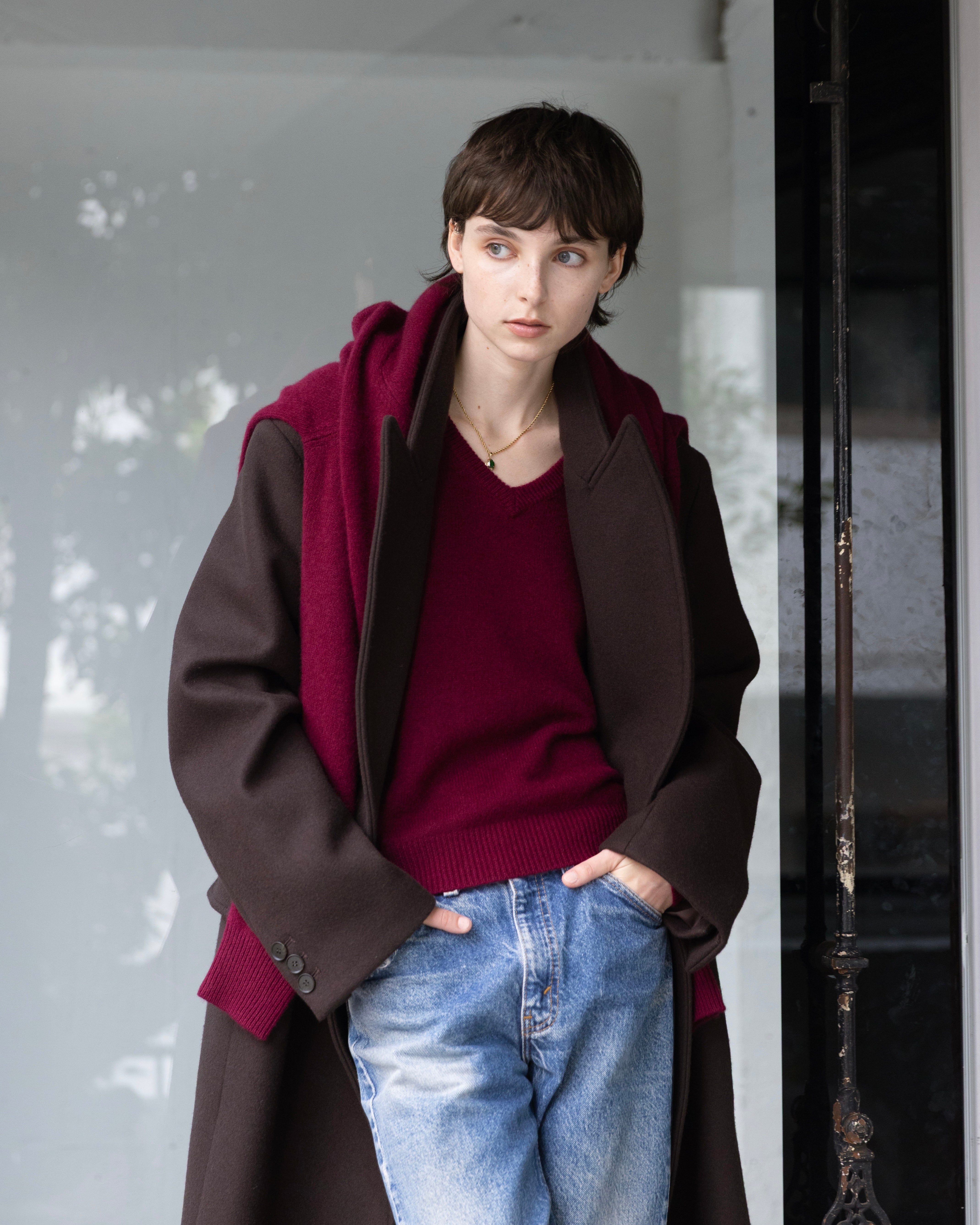 DOUBLE-BREASTED MAXI WOOL COAT – ILEAN