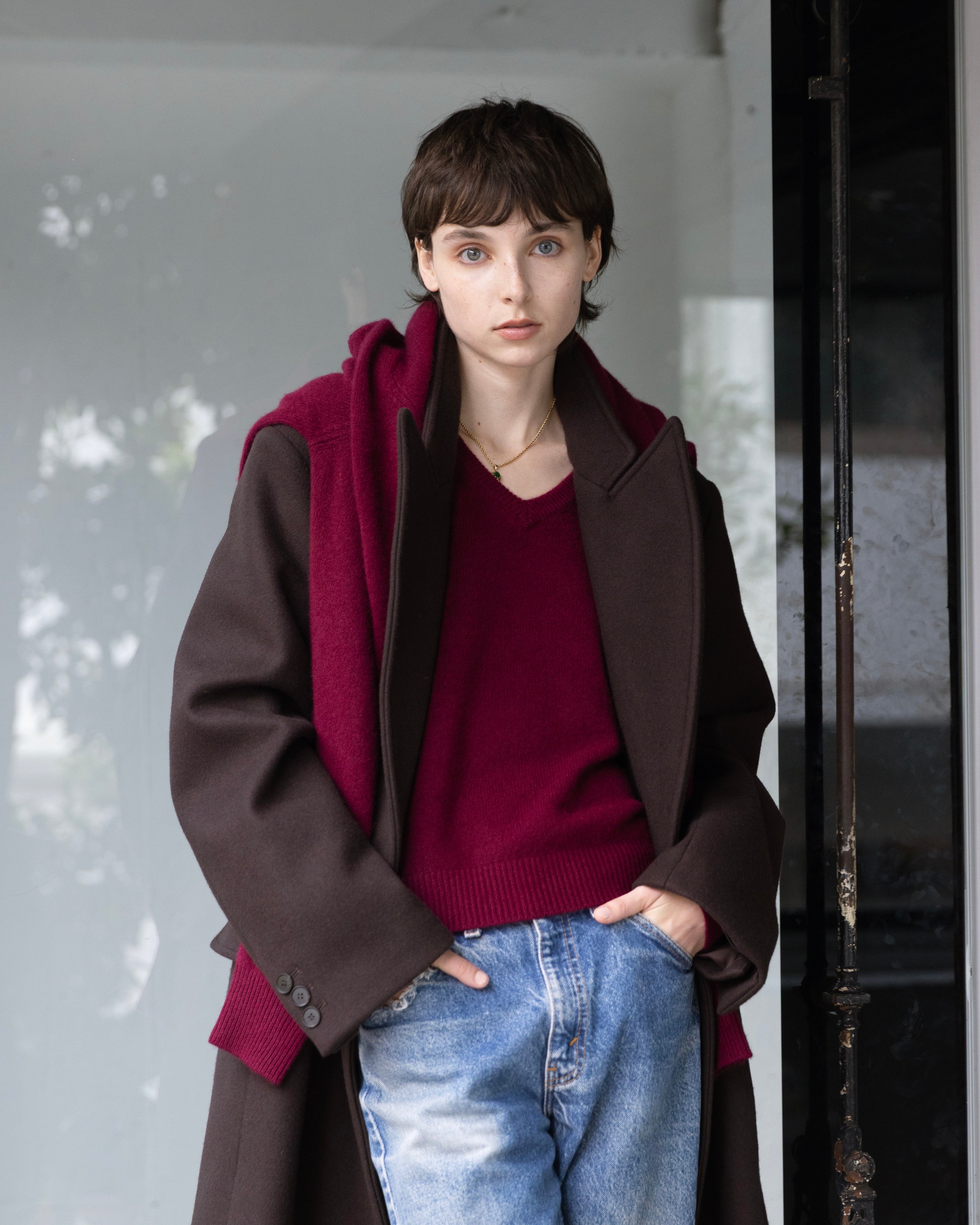 DOUBLE-BREASTED MAXI WOOL COAT – ILEAN