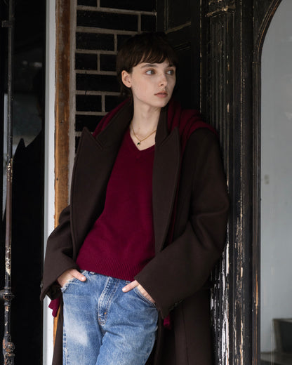 Double-Breasted Maxi Wool Coat