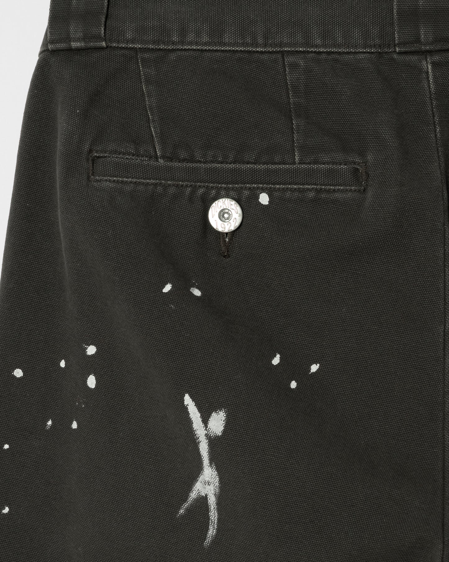 DICKIES EXCLUSIVE FOR ILÉAN VINTAGE PAINT BAGGY PANTS / BLACK