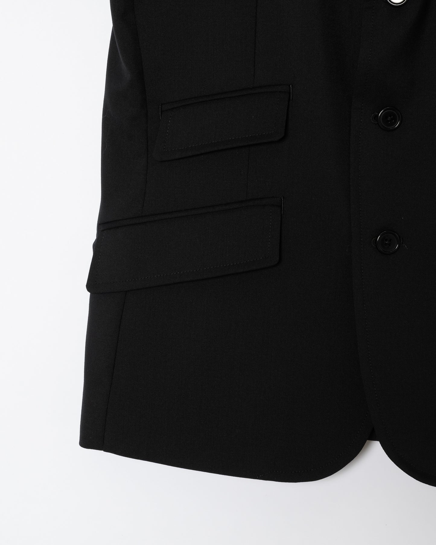 3B SINGLE-BREASTED WOOL JACKET / BLACK