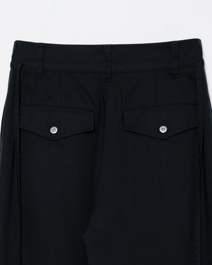 AUTHENTIC LINEN WIDE SLACKS / NAVY
