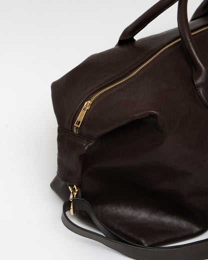 TIMELESS LEATHER BOSTON BAG / BROWN