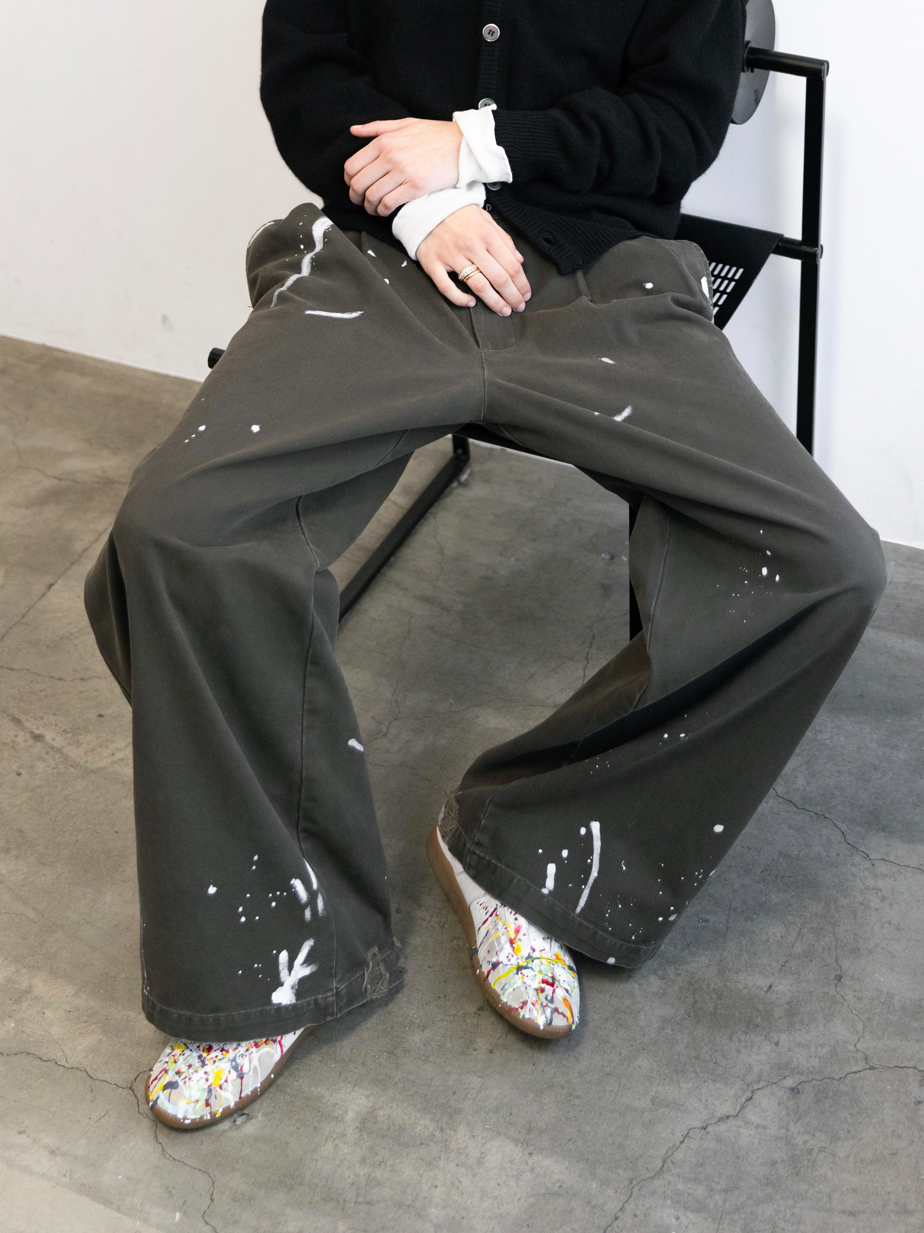 ILÉAN Vintage Paint Baggy Pants ilean 1 【公式通販】