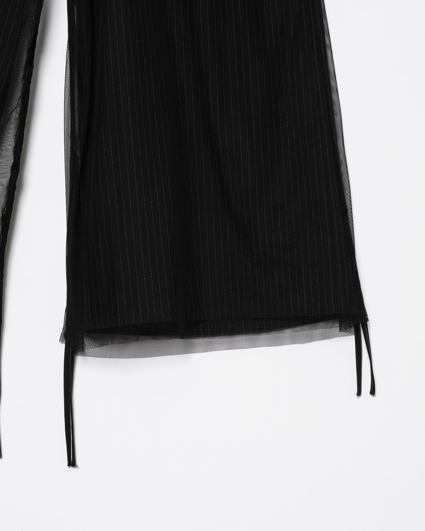 TULLE LAYERED MODULAR STRIPE SLACKS