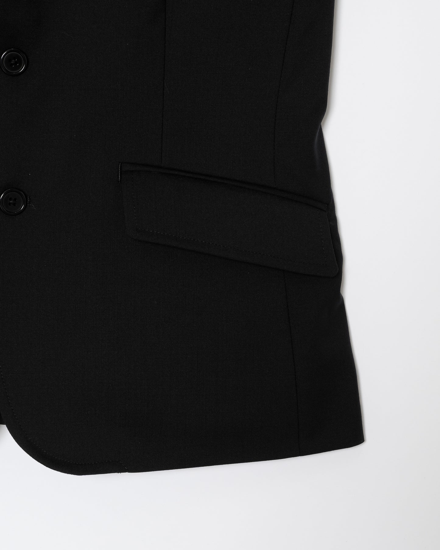 3B SINGLE-BREASTED WOOL JACKET / BLACK