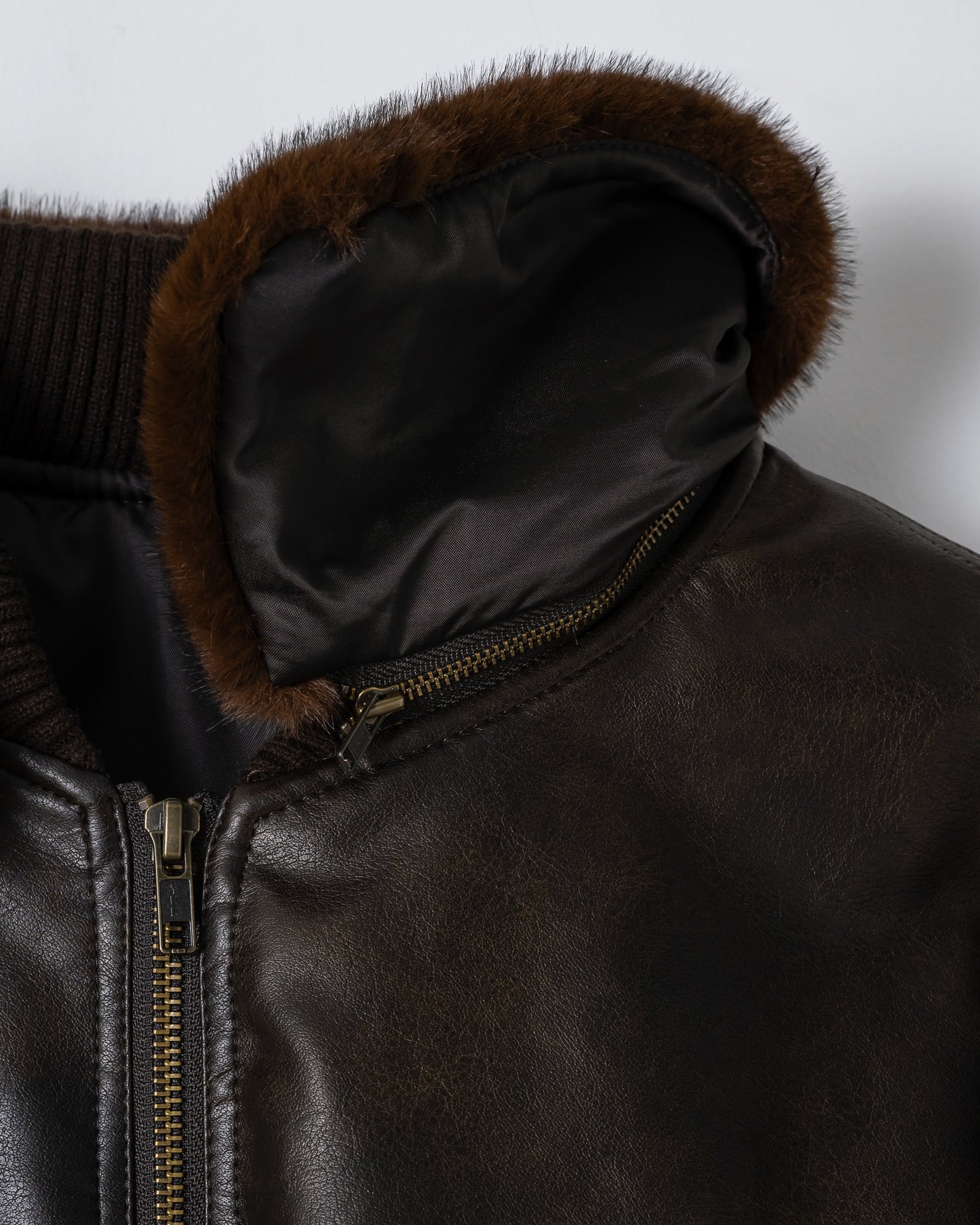 2WAY VOLUME FLIGHT JACKET / BROWN