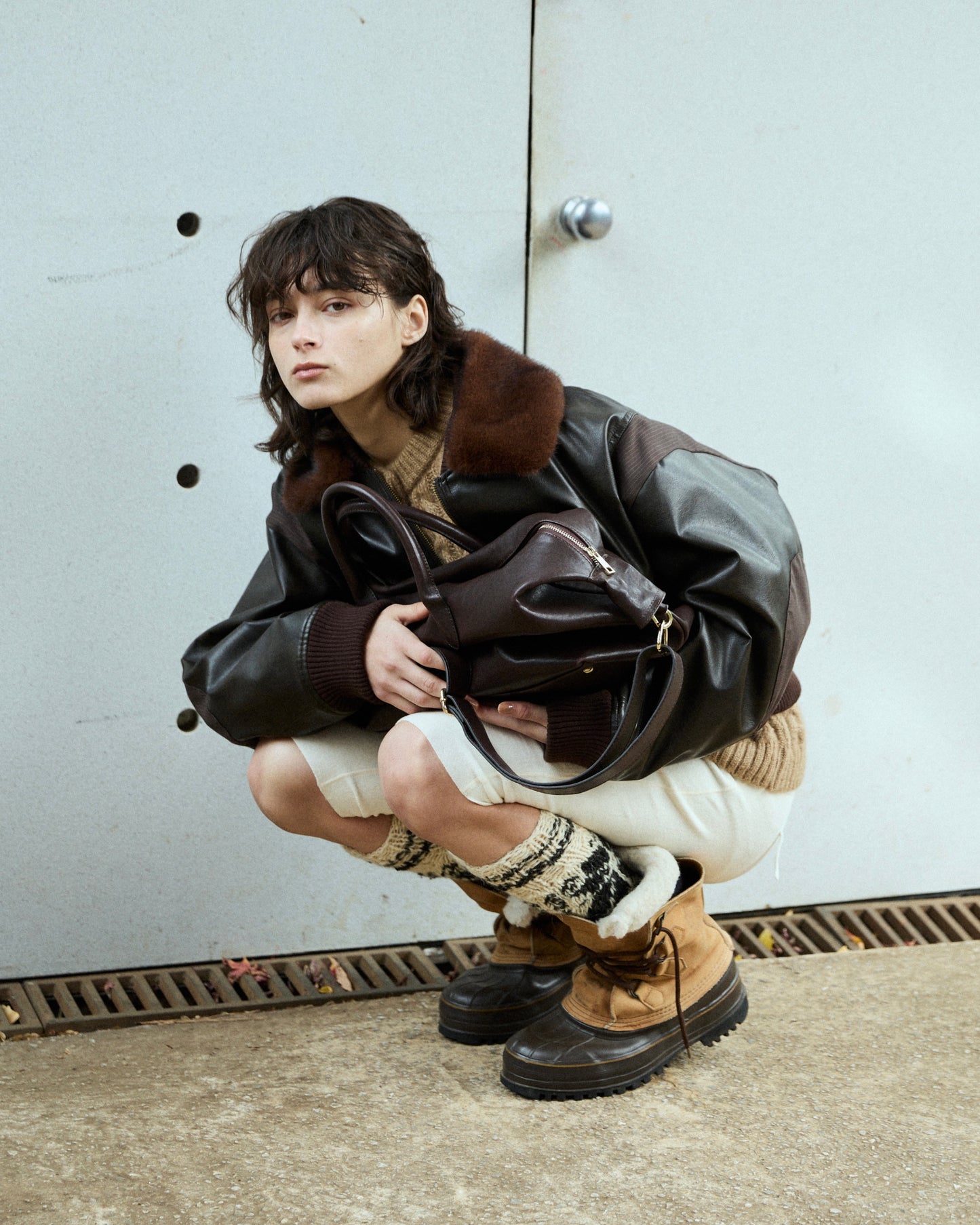 TIMELESS LEATHER BOSTON BAG