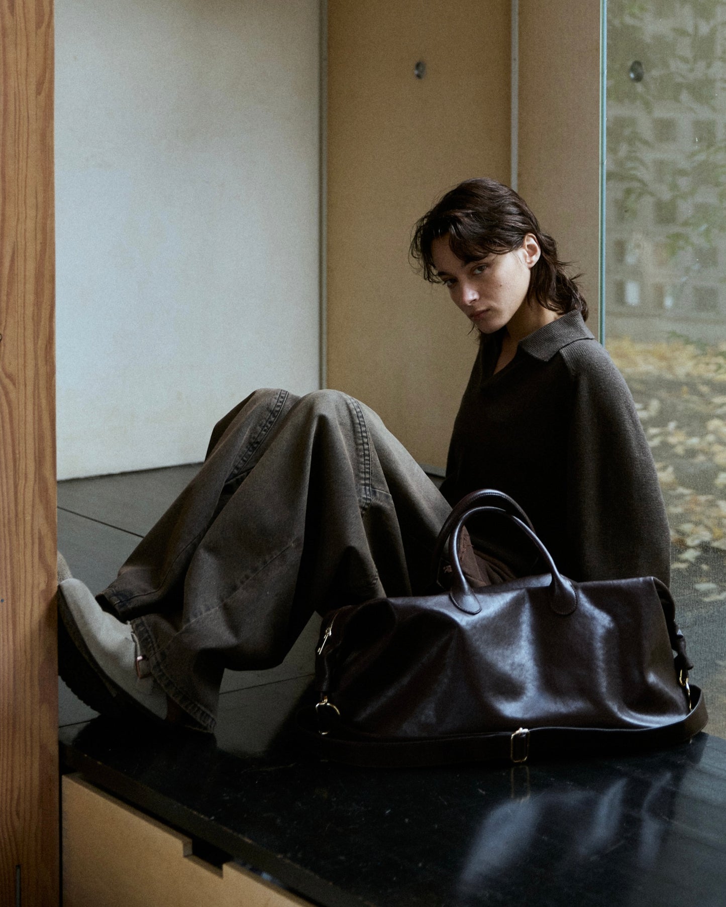 TIMELESS LEATHER BOSTON BAG