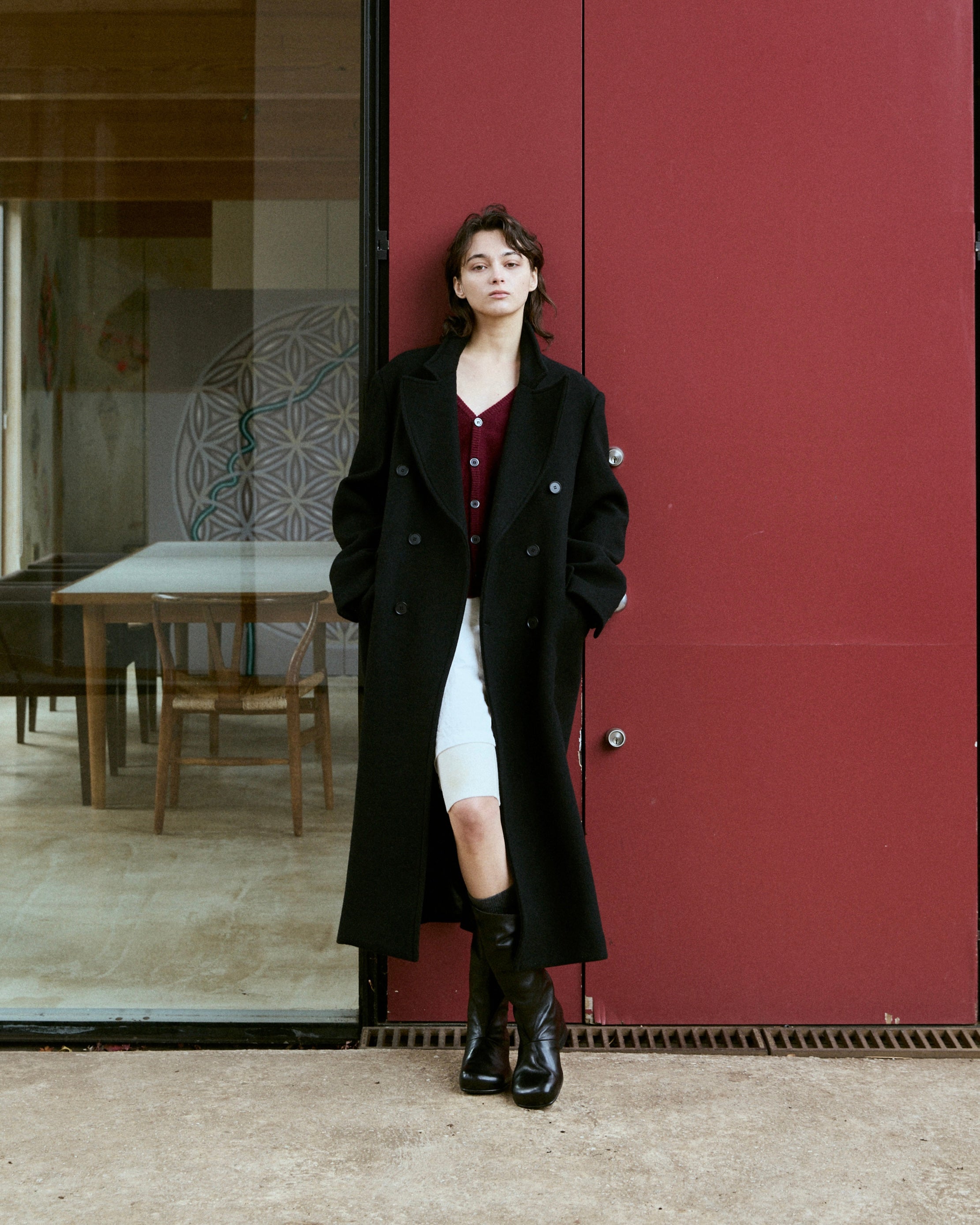 DOUBLE-BREASTED MAXI WOOL COAT – ILEAN