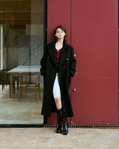 Double-Breasted Maxi Wool Coat