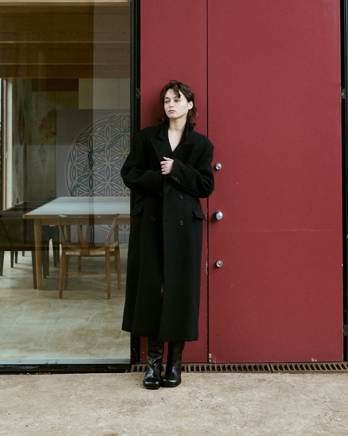 Double-Breasted Maxi Wool Coat