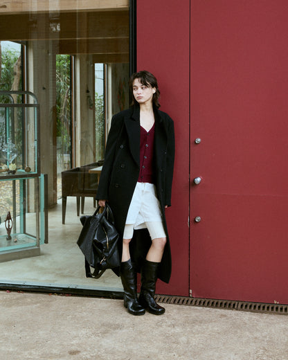 Double-Breasted Maxi Wool Coat