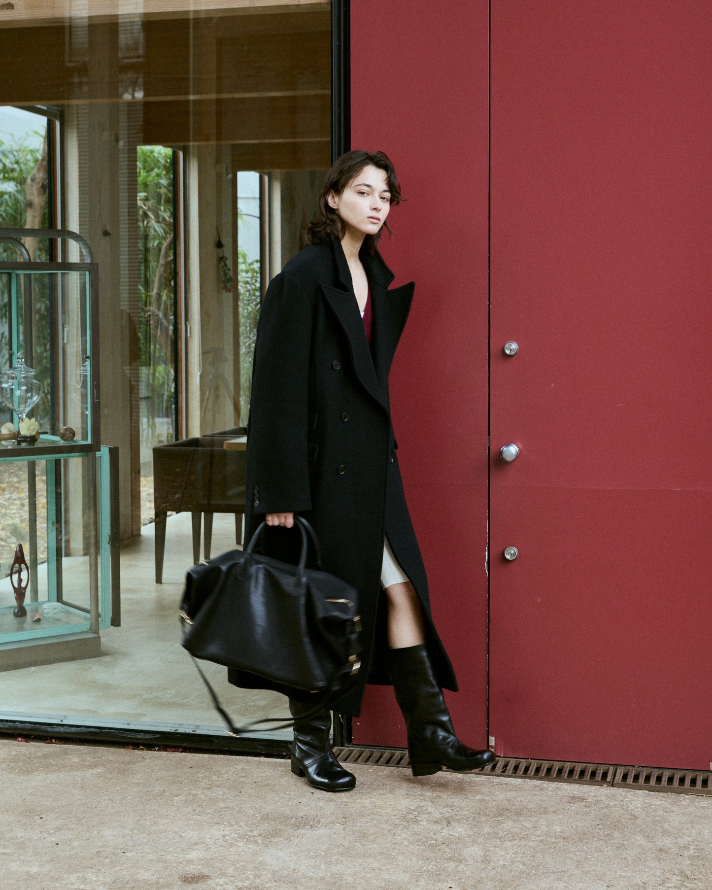 Double-Breasted Maxi Wool Coat