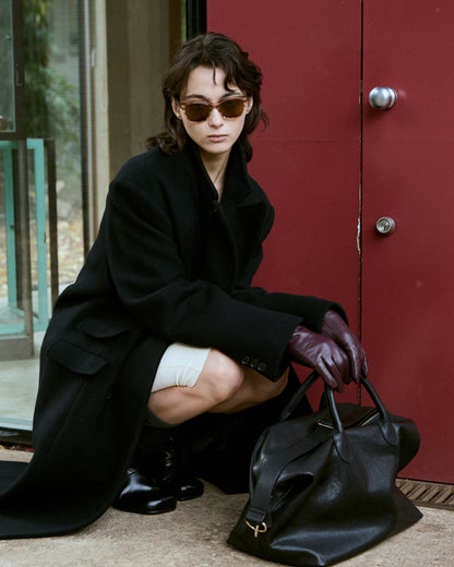 Double-Breasted Maxi Wool Coat