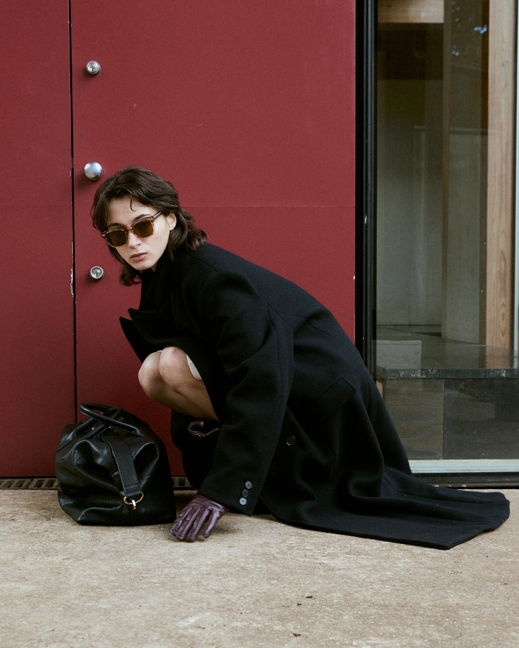 DOUBLE-BREASTED MAXI WOOL COAT – ILEAN