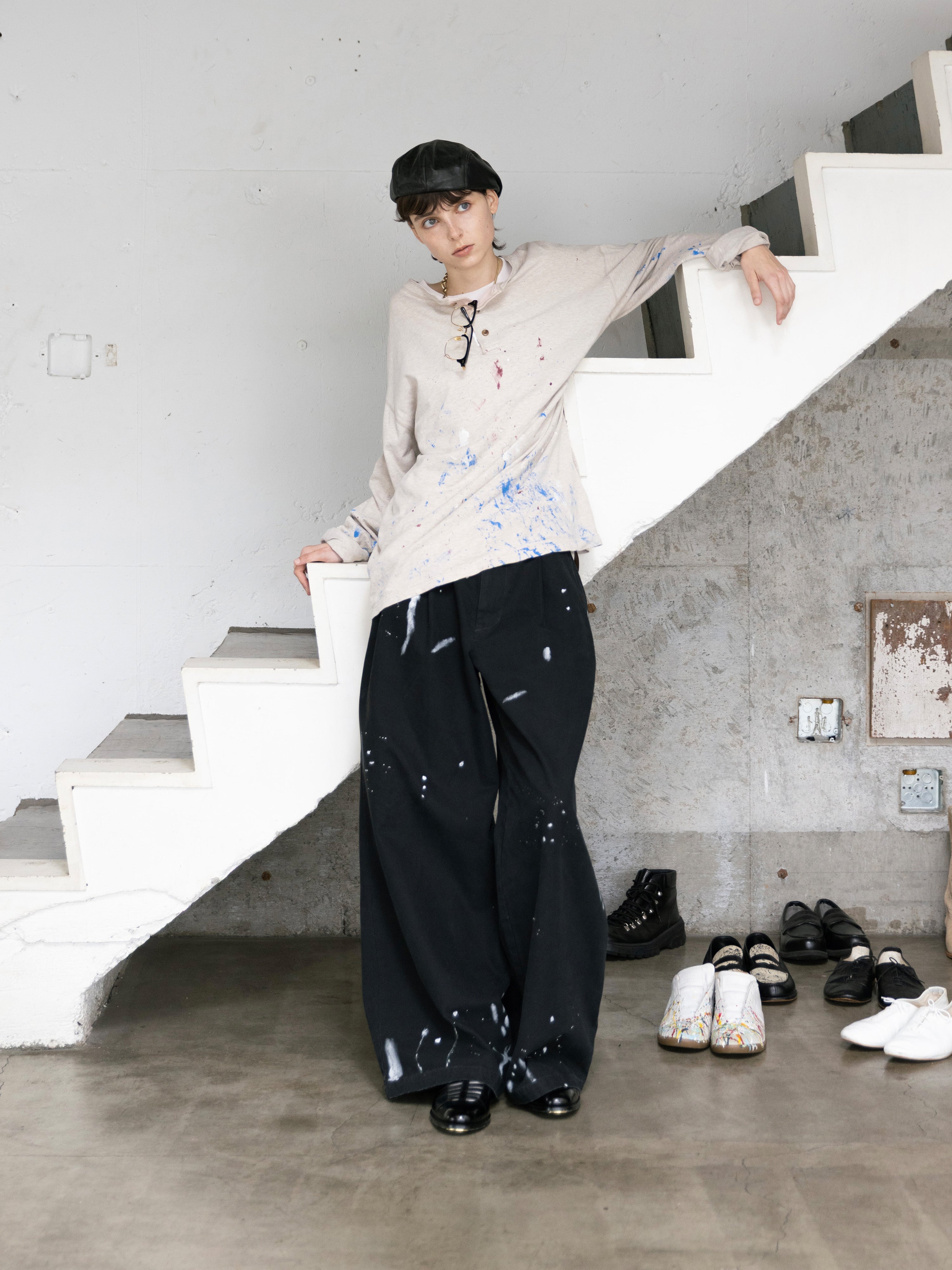 DICKIES EXCLUSIVE FOR ILÉAN VINTAGE PAINT BAGGY PANTS – ILEAN