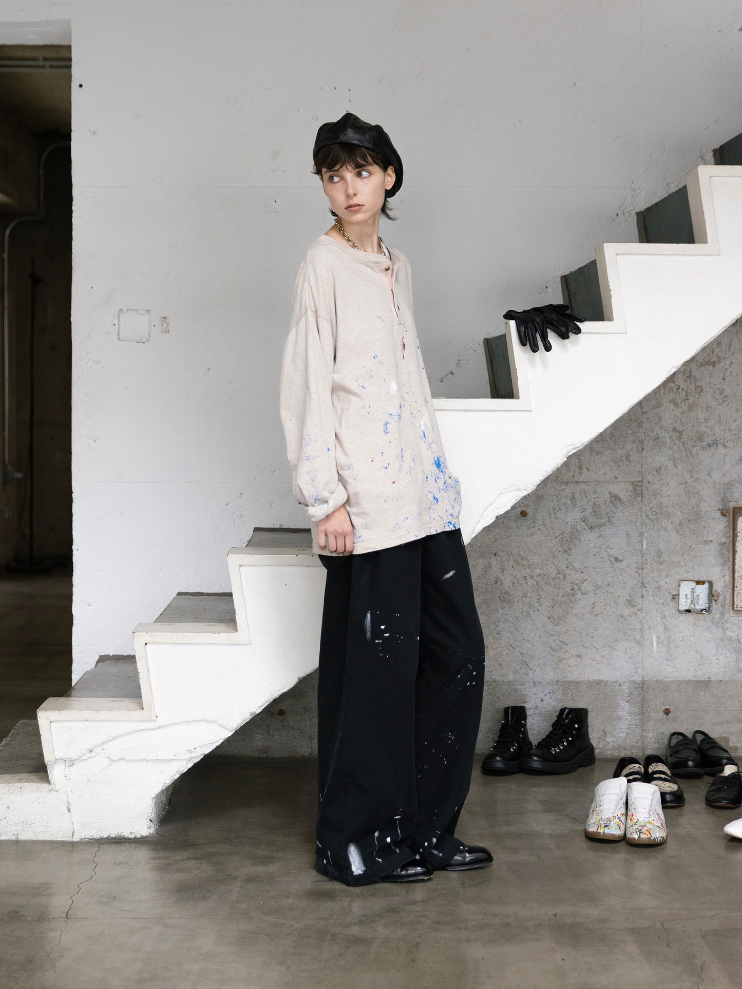 Dickies Exclusive for ILÉAN Vintage Paint Baggy Pants