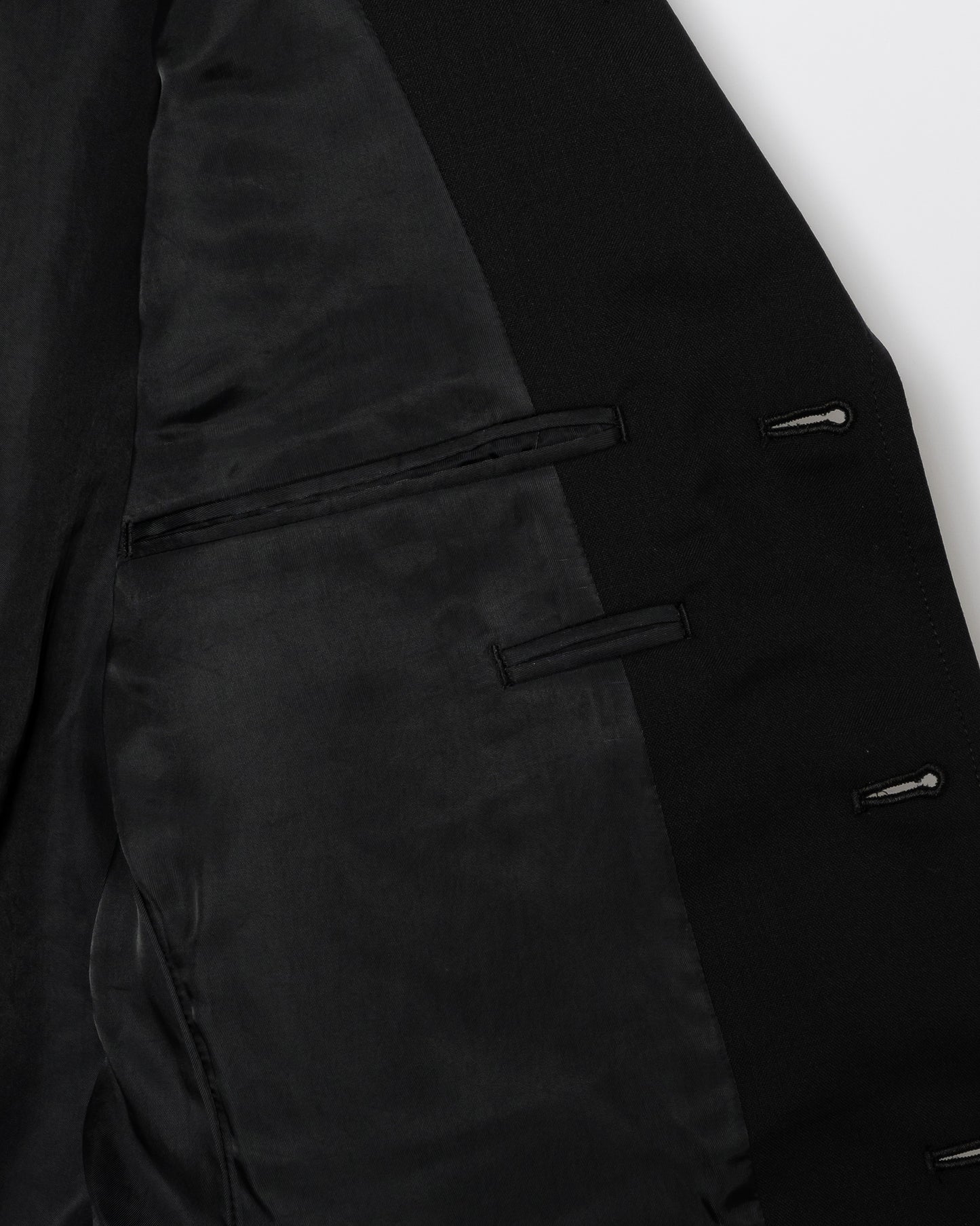 3B SINGLE-BREASTED WOOL JACKET / BLACK